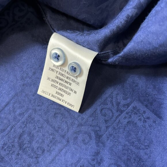 Robert Graham Mens 3XL Classic Flip Paisley Blue Button Up Shirt Plaid - Picture 6 of 7